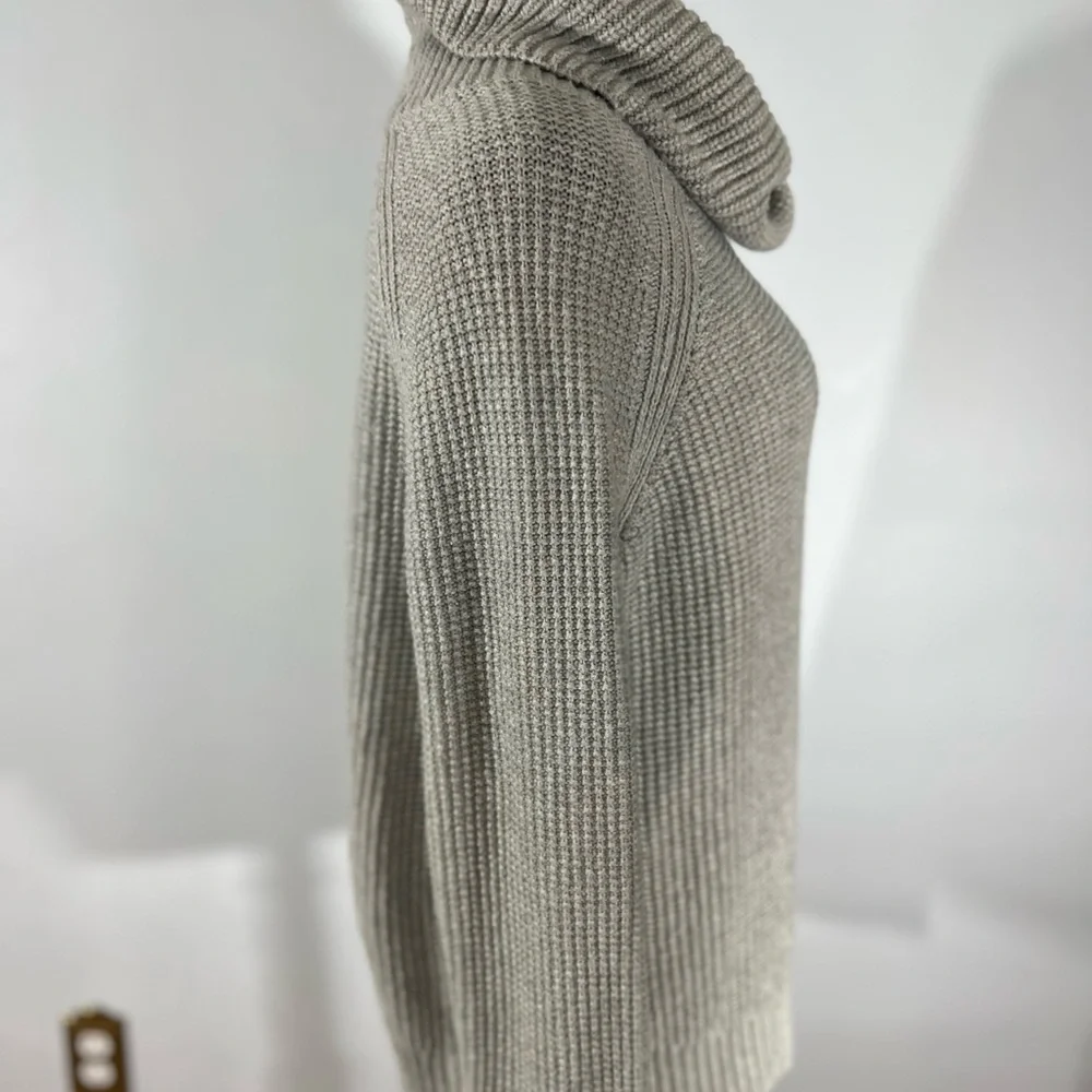 Market & Spruce Light Gray Cowl Neck Sweater - Picture 4 of 6